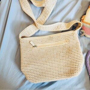 The Sak Pale Yellow Crochet Crossbody Bag